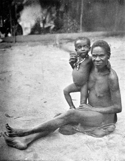 PAPUAN WOMAN AND CHILD.