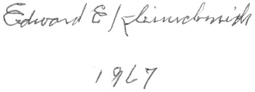 Autograph, Edward E. Kleinschmidt—1967