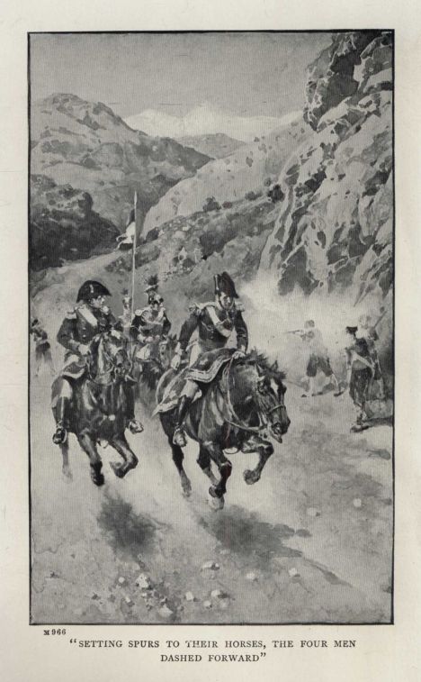 "SETTING SPURS TO THEIR HORSES, THE FOUR MEN DASHED FORWARD"