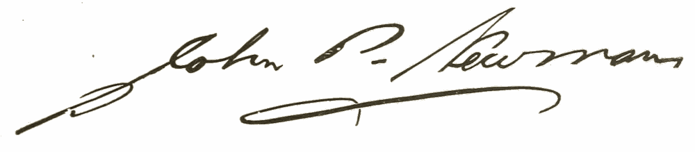 ‡ signature of John P. Newman.