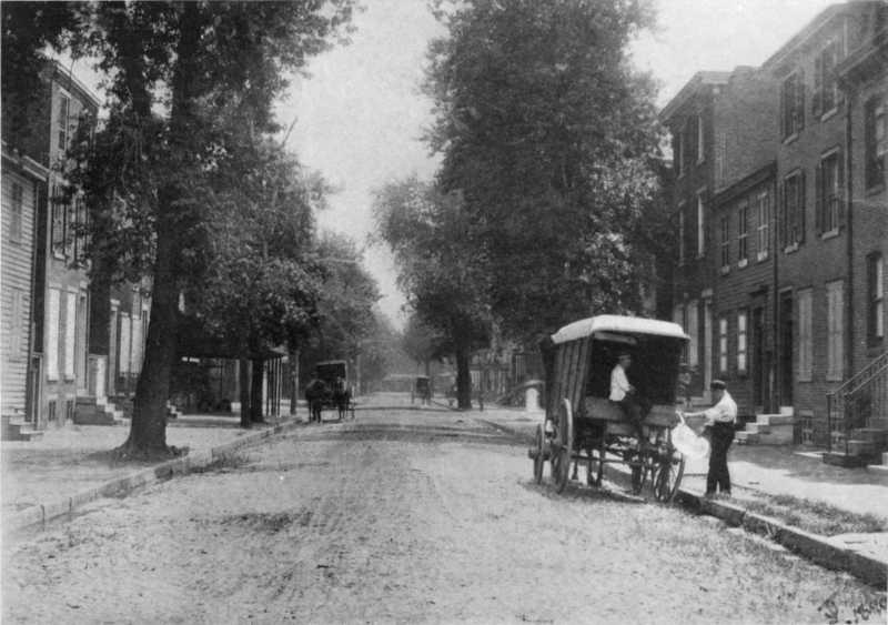 Picture of Mickle Street, Camden in 1890.