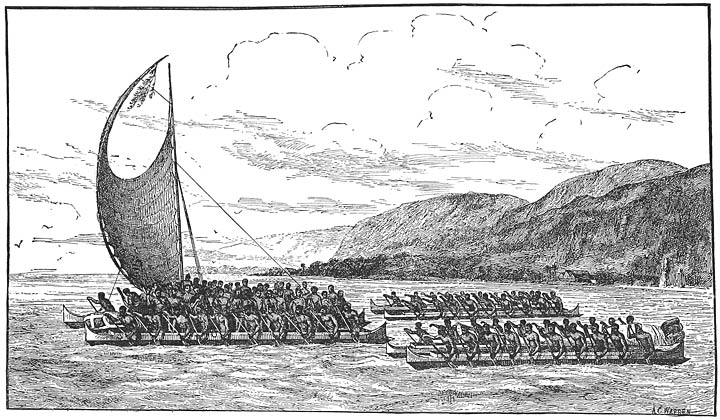 Conveying the Body of Kalaniopuu to Honaunau.
