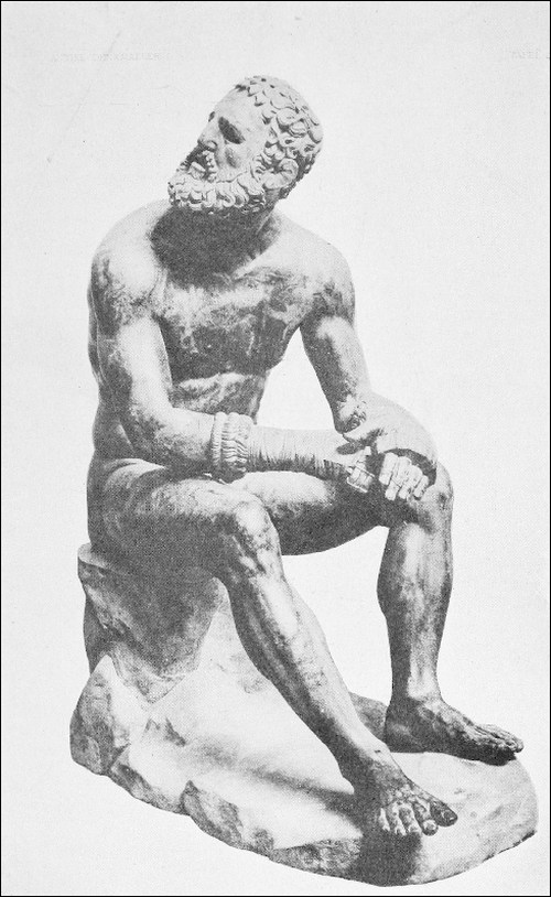Bronze Statue of the Seated Boxer.