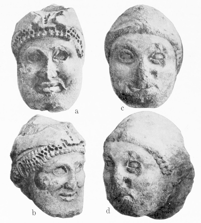 Marble heads of two Hoplitodromoi