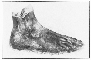 Bronze Foot of a Victor Statue.