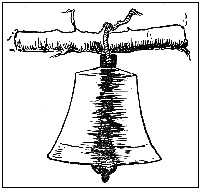 Illustration: THE LIBERTY BELL - DECORATIVE LETTER ‘T’.