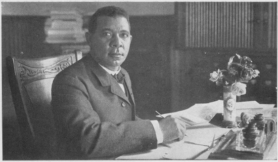 MR. WASHINGTON IN HIS OFFICE AT TUSKEGEE
