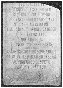 Memorial to José Alberto in the church at Biñan.