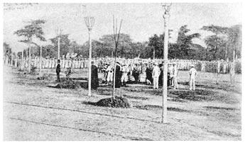 Execution of Rizal, from a photograph.
