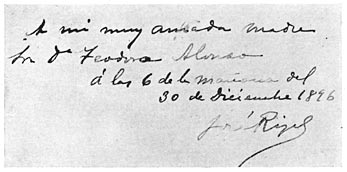 Rizal’s farewell to his mother just before setting out to his execution.