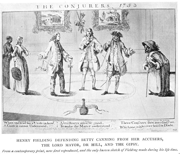 Henry Fielding, defending Betty Canning from her accusers, the Lord Mayor, Dr Hill, and the Gipsy