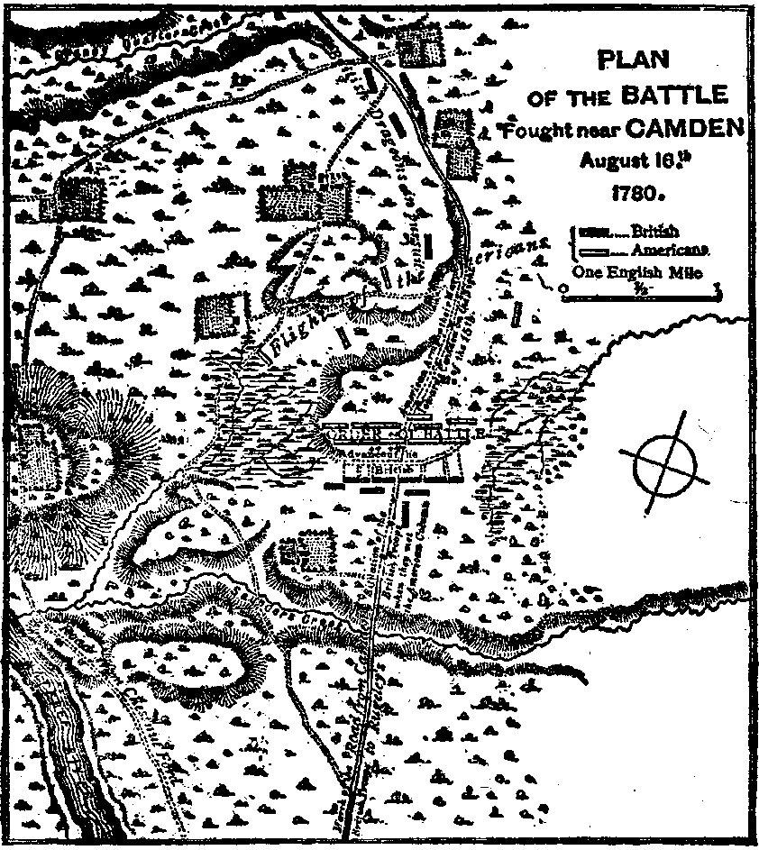 Plan of the Battle Fought Near Camden, August 16th, 1780.