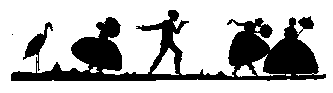 Dancing figures silhouetted