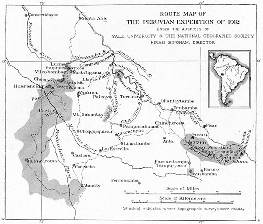 Route Map of the Peruvian Expedition of 1912