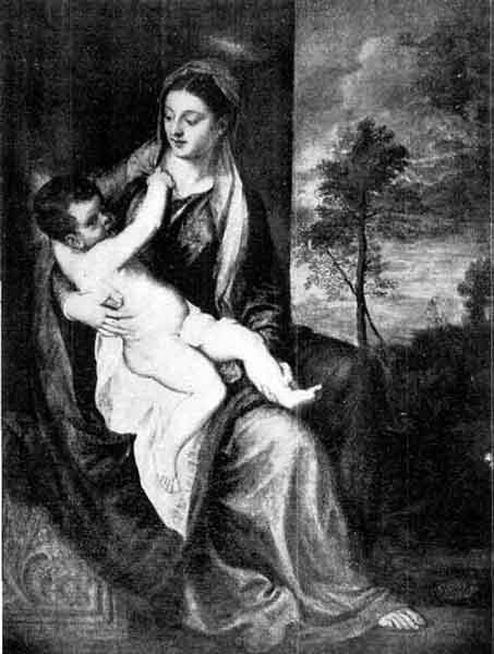 MOTHER AND CHILD. TITIAN (ITALIAN: BORN 1477; DIED 1576).