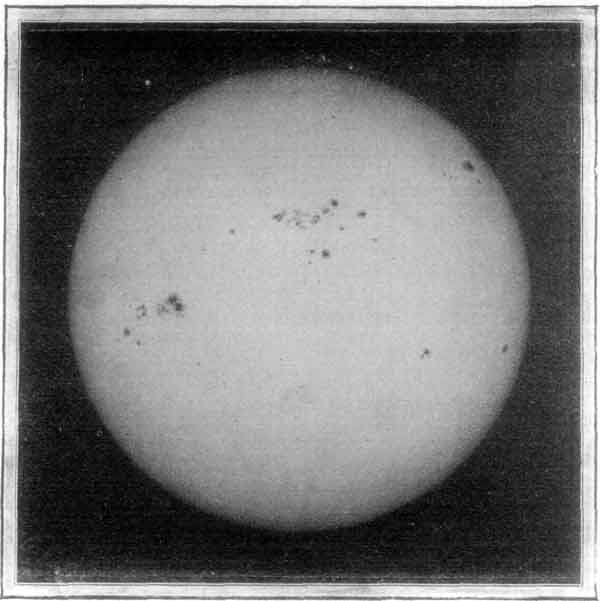 THE SUN: FROM A PHOTOGRAPH TAKEN BY LEWIS M. RUTHERFURD IN NEW YORK, SEPTEMBER 22, 1870.