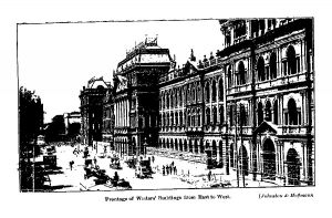 Frontage of Writers' Buildings from East to West.