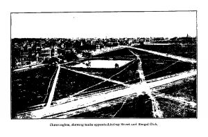 Chowringhee, showing tanks opposite Lindsay Street and Bengal Club.