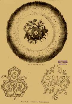 No. 19 CLARET-JUG MAT, Nos 20. 21 CORNERS FOR HANDKERCHIEF 