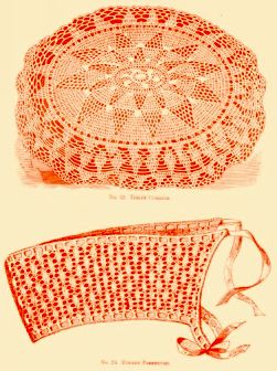 No. 25. TOILET CUSHION, No. 26. BONNET PRESERVER  