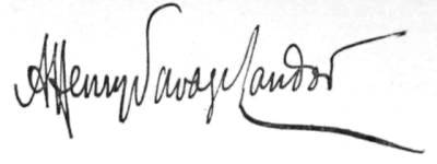 SIGNATURE OF A. HENRY SAVAGE-LANDOR.