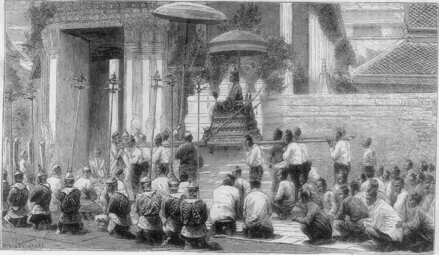 The King of Siam Returning to His Palace.