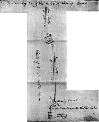 A MAP MADE BY LINCOLN OF A PIECE OF ROAD IN MENARD COUNTY, ILLINOIS—HITHERTO UNPUBLISHED.