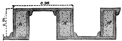  FIG. 2.—TRAVERSE SECTION OF TWO PILES CONNECTED BY MORTAR JOINTS.