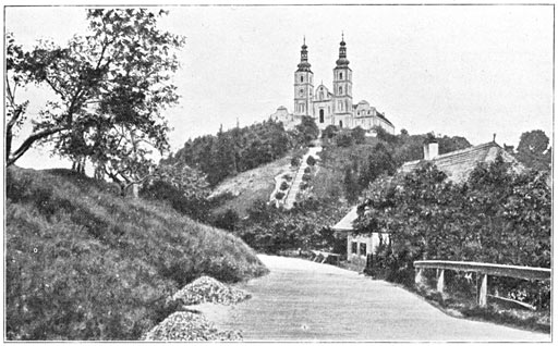 Het witte kerkje Maria Trost bij Gratz.