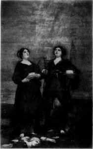 ST. JUSTINA AND ST. RUFINA. FROM A PAINTING BY GOYA IN THE CATHEDRAL AT SEVILLE.