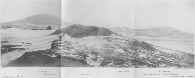 Plate II.—A panoramic view of Ross Island from Crater Hill