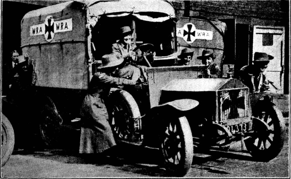 FIRST AMBULANCE ON DUTY IN THE FIRST ZEPPELIN RAID ON LONDON