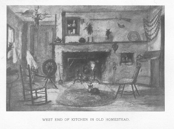 WEST END OF KITCHEN IN OLD HOMESTEAD.
