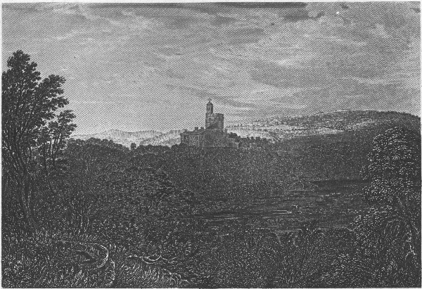 HORNBY CASTLE.  Drawn by G. Pickering. Engraved by Edw^d Finden.