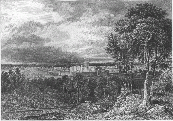 LATHOM HOUSE AS IT EXISTED BEFORE THE SIEGE, RESTORED FROM EXISTING DOCUMENTS.  Drawn by G. Pickering. Engraved by Edw^d Finden.