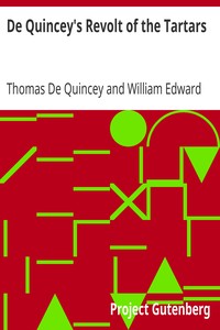 De Quincey's Revolt of the Tartars