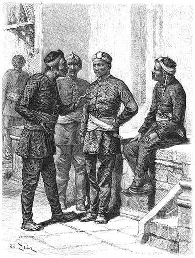 Soldaten in Nepâl.