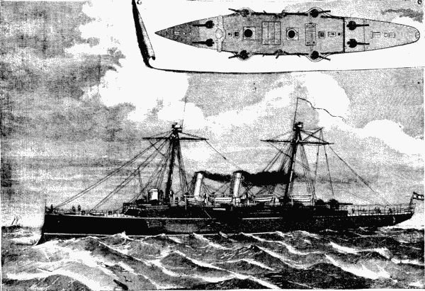 THE NEW SPANISH ARMORED CRUISER REINA REGENTE.