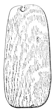 Pendant of Wood. Length, 14 cm.