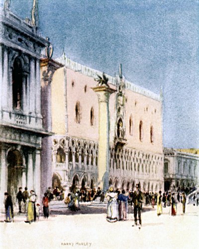 THE CORNER OF THE OLD LIBRARY AND THE DOGES' PALACE