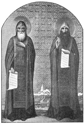 De priesters German en Sergej.