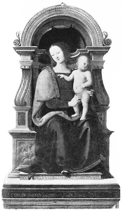 Perugino.—Madonna and Saints. (Detail.)