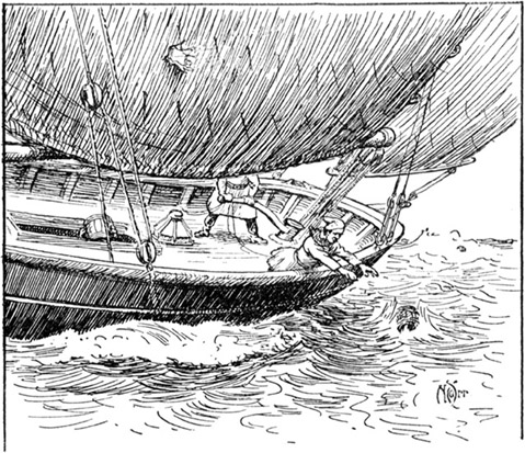 "The Admiral Hood was heaving tubs overboard."