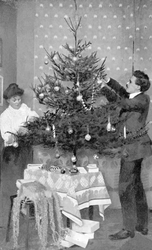 Decorating the Christmas Tree.
