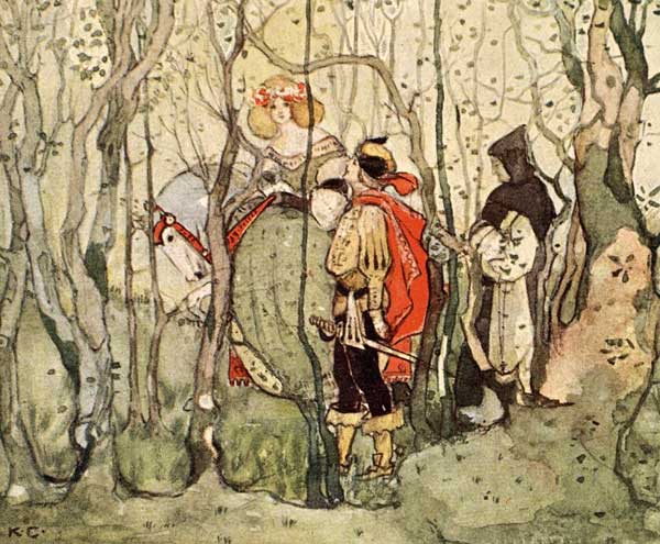 The three travellers soon reached the leafy shades of the forest