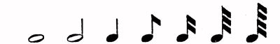 Illustration of musical note symbols.