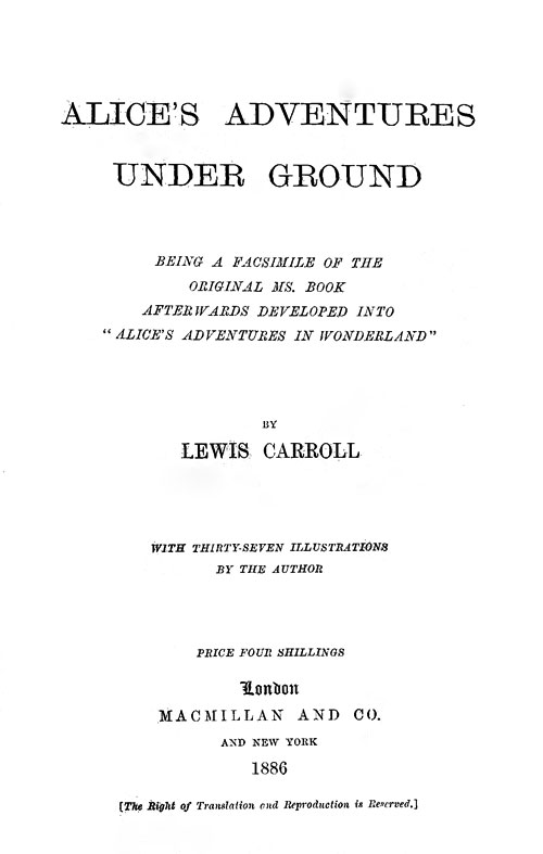 The Project Gutenberg eBook of Alice's Adventures Under Ground, by Lewis  Carroll