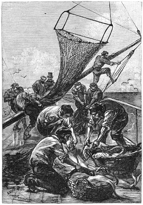 Wat die vischvangst tot eene zeer overvloedige maakte, was een driehoekig zakvormig net. (Bladz. 126).