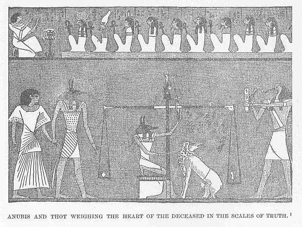 268.jpg Anubis and Thot Weighing the Heart of The Deceased in the Scales of Truth. 1 