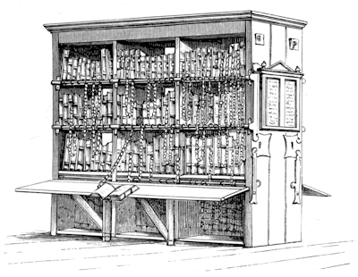 Fig. 4. Bookcase in Hereford Cathedral. (Lent by the Syndics of the University Press.)